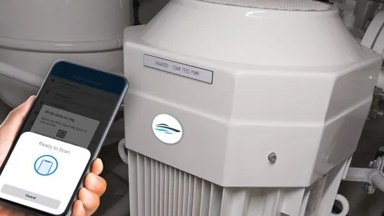 Scanning an equipment NFC tag with a phone